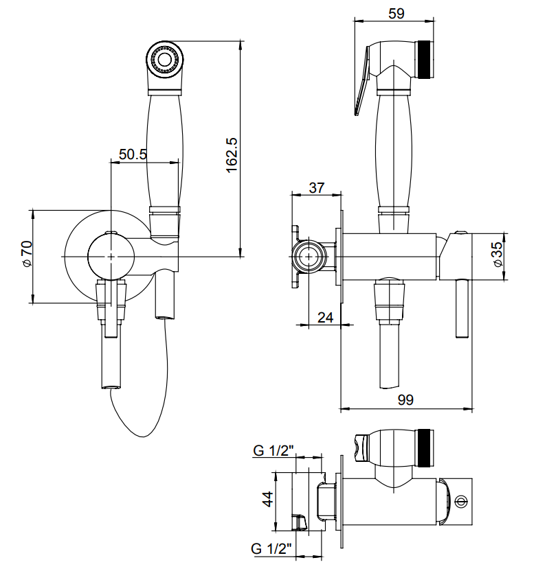 scheda tecnica miscelatore incasso tondo con doccia supporto dettagli bagno paini rubinetterie