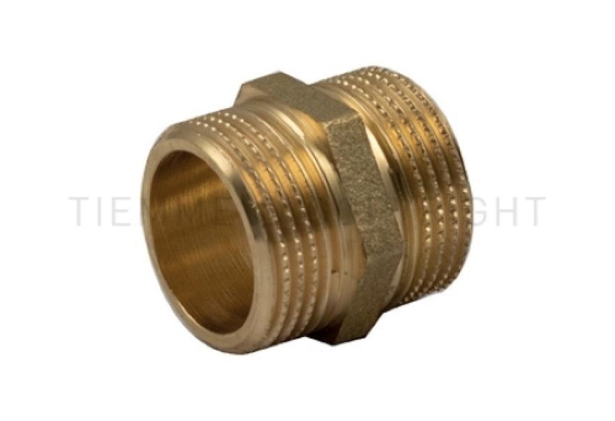raccordo diritto maschio maschio ottone 2x2 tiemme per impianti idraulici