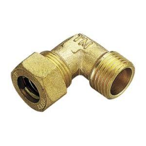 Raccordo curvo maschio a compressione o-ring per tubo rame 10 mm  1300016