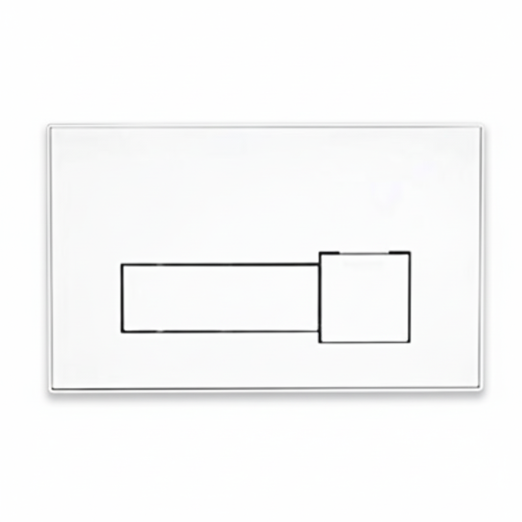 Placca comando doppio scarico WC meccanica bianca Bampi per cassette bagno