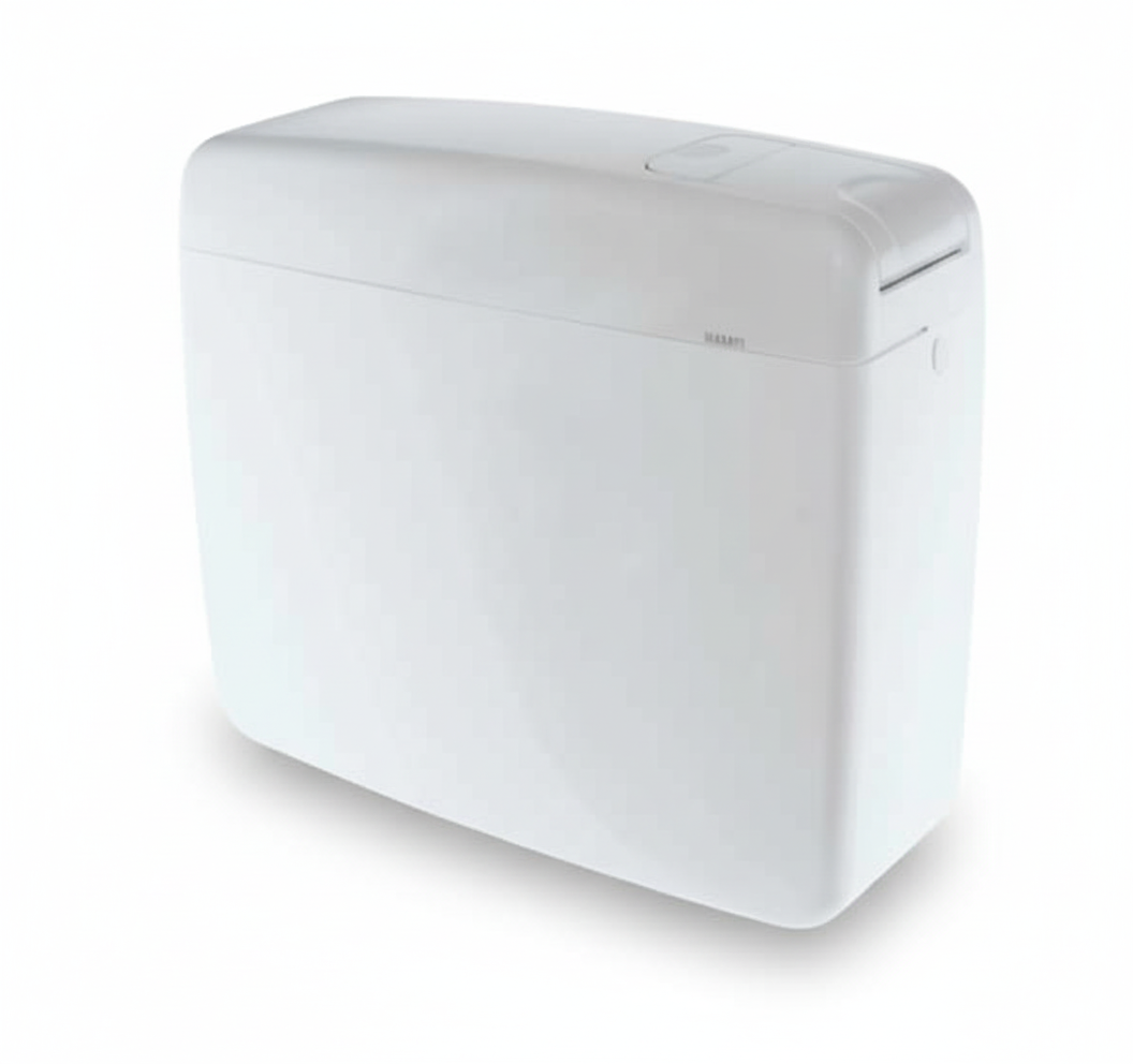 Cassetta esterna WC pneumatica bianca BAMPI modello installazione bassa o media