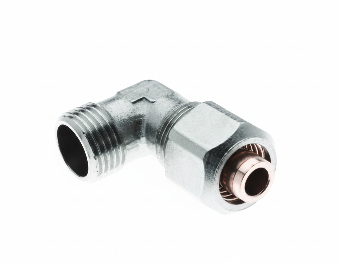 raccordo gomito maschio a stringere 26x1 pollici per impianti idraulici serie BL Bampi