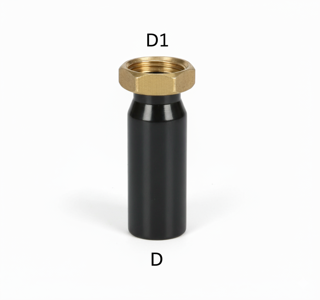 raccordo diritto pe con dado ottone per tubi scarico idrico dimensioni 40x1 1 2