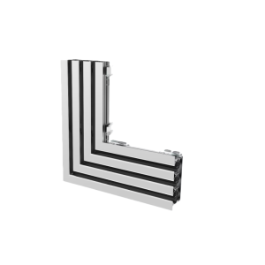 Elemento angolare per diffusore lineare a 4 fessure in alluminio anodizzato  hella ce 4 b an 141088