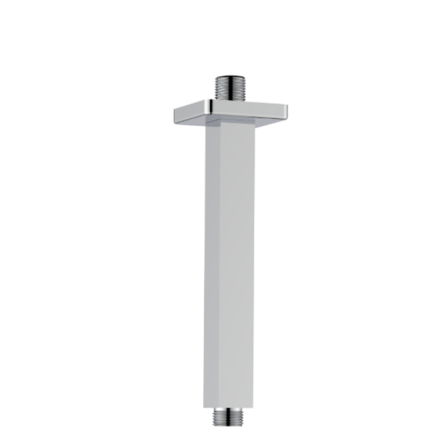 braccio doccia a soffitto quadrato 20 cm cromato idro-bric installazione bagno moderno