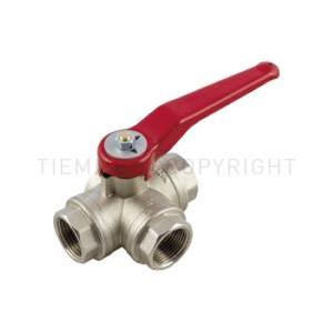 Valvola a sfera tre vie idraulica ottone 1 2 uni iso 228  2950025