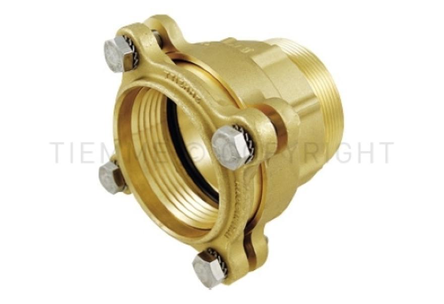 Raccordo diritto a compressione TIEMME serie 1460 per tubo PE con o-ring