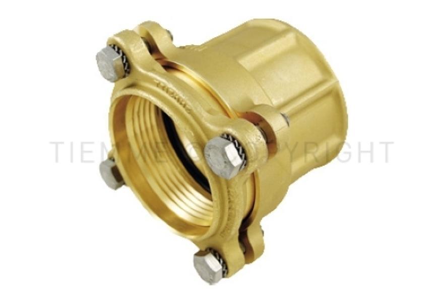 Raccordo diritto a compressione con O-Ring per tubo PE ottone TIEMME vista prospettica