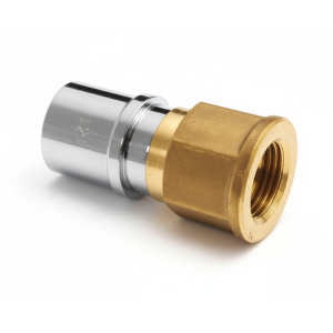 Raccordo femmina diritto ø26x3/4" in ottone nichelato per tubo gas pex-al-pex balpex mp gas  gmpmf2634