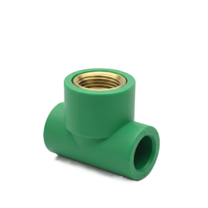 Raccordo a t filettato femmina per impianto idrico pp r ø25x25 3 4 f  vtf25020