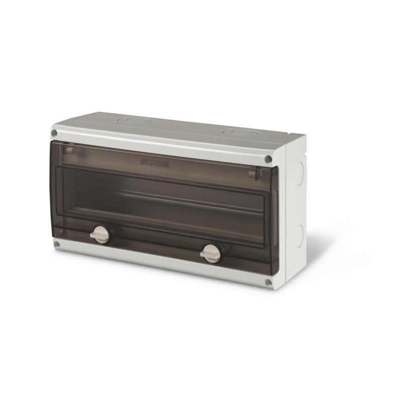 centralino da parete scame 10 moduli ip66 finestra trasparente termoplastico