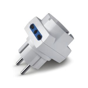 Adattatore triplo universale 2p t 16a bianco presa schuko  146.362