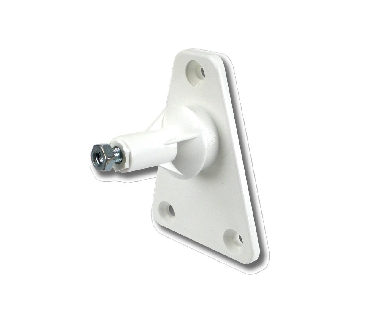 staffa con raccordo snodato universale bianca per fissaggio parete regolabile iess srl