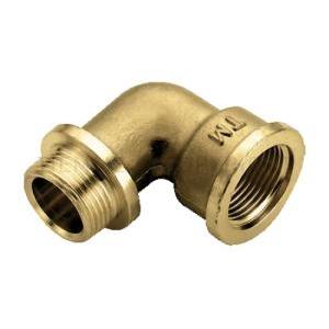 Gomito maschio femmina con flangia 1/2x1/2 uni iso 228 ottone cw602n  1520002