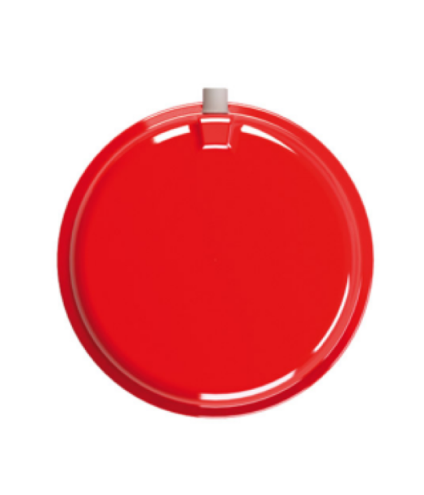 vaso di espansione circolare piatto rosso 6 litri per impianti riscaldamento e refrigerazione cimm spa