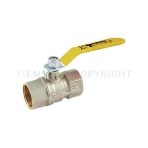 Valvola a sfera gas femmina femmina ottone 2" leva gialla  2390005