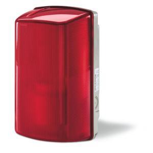 Plafoniera rettangolare termoplastica ip55 ik07 attacco e27 60w colore rosso  serie mizar 786.2761