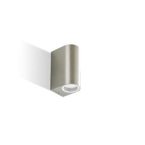 Applique da parete biemissione gu10 ip54 ik08 alluminio acciaio  bobo 170 09