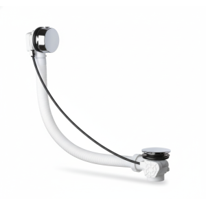 Colonna di scarico vasca con comando a cavo ø70 mm in pp e metallo cromato uscita 1"1/2  si669923