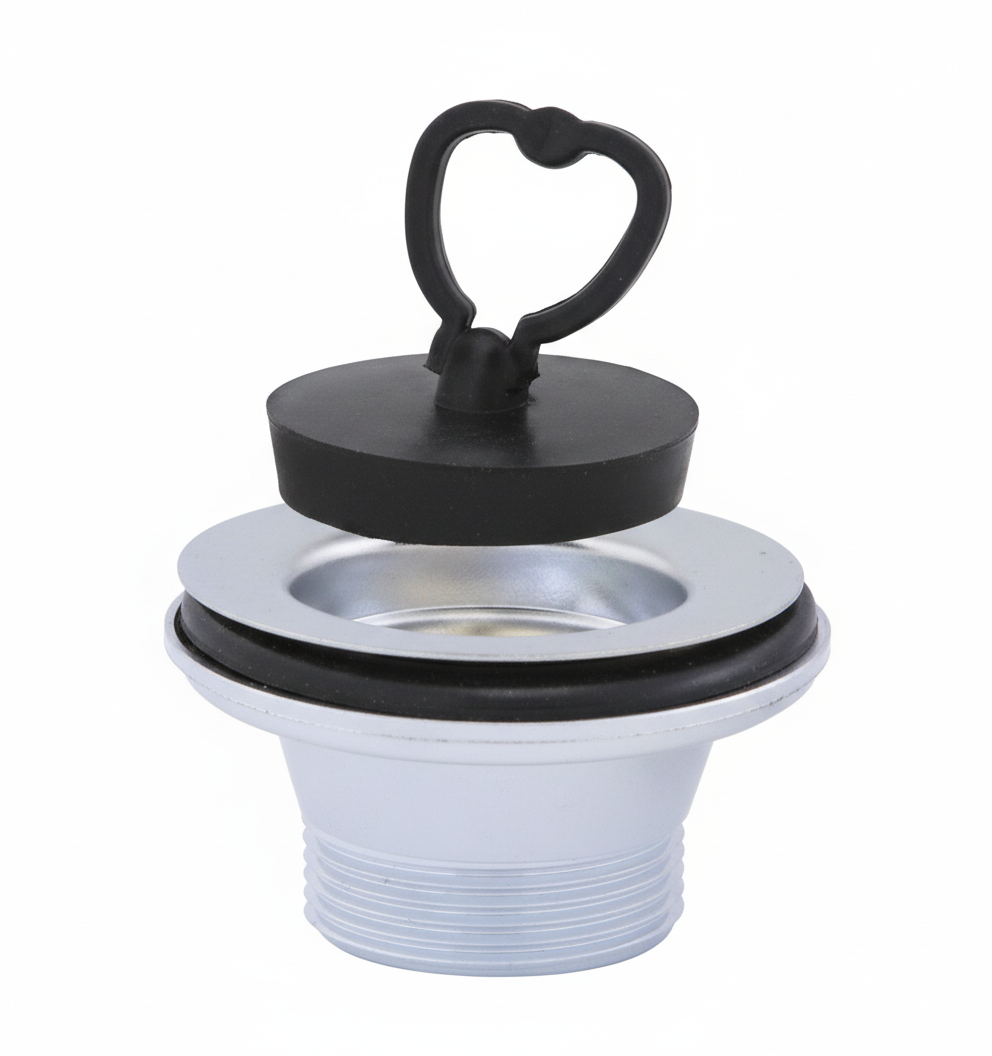 piletta lavello con tappo a maniglia per scarico acqua bagno cucina BAMPI