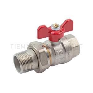 Valvola sfera pn30 mf passaggio totale collettori leva rossa 1"1/4  2120004