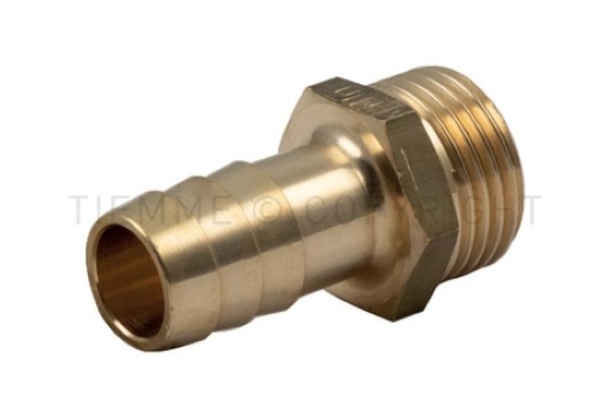 raccordo portagomma maschio ottone TIEMME 30x1 vista laterale raccordo idraulico