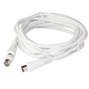 Prolunga tv coassiale 9.5 mm cavo 3 metri termoplastico bianco  180.5913