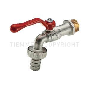 Rubinetto sfera portagomma 3 8 pn16 iso 228 ottone nichelato  2500012