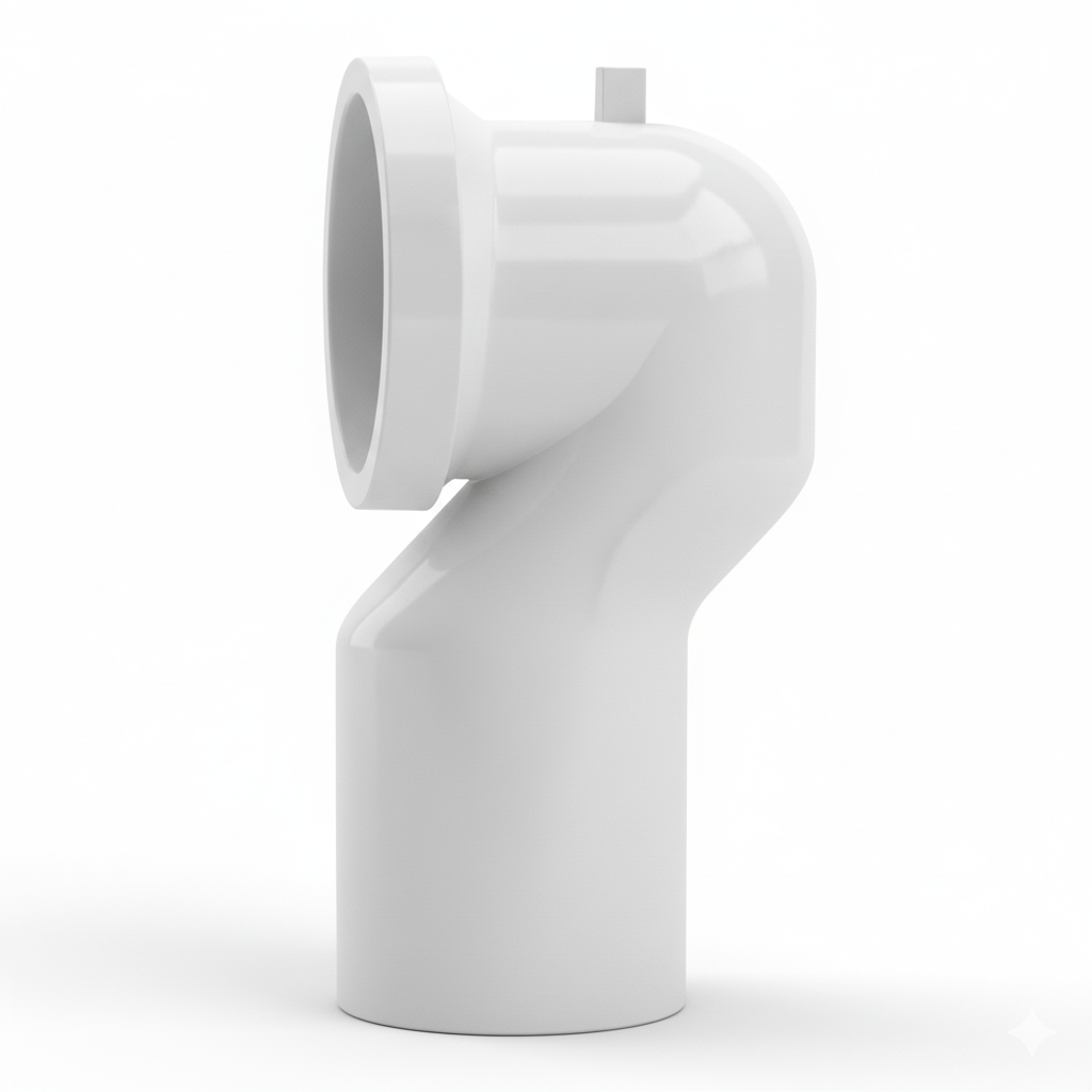 Curva WC cigno in polipropilene DN 90 raccordo sanitario BAMPI