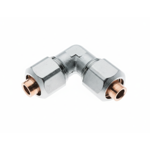Gomito intermedio a stringere 32x32 in ottone nichelato per tubo multistrato pex-al-pex  blg93200