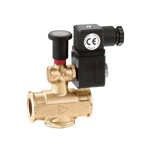 Elettrovalvola gas normalmente aperta a riarmo manuale rp 3/4 ottone ip65  854025