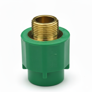 Gomito 90° maschio filettato in pp-r ø20 mm x 1/2" lunghezza 38 mm sistema polymelt ecosan  vmm20010