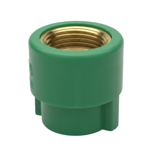 Gomito 90° femmina filettato in pp-r ø32 mm x 1" lunghezza 58 mm sistema polymelt ecosan  vmf32030