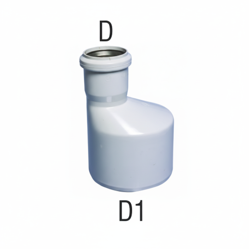 raccordo idraulico aumento DN 110 125 Bampi dettaglio dimensioni