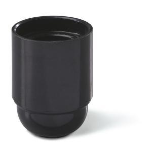 Portalampada e27 filetto stampato termoplastico nero serie lux  190.6000lg