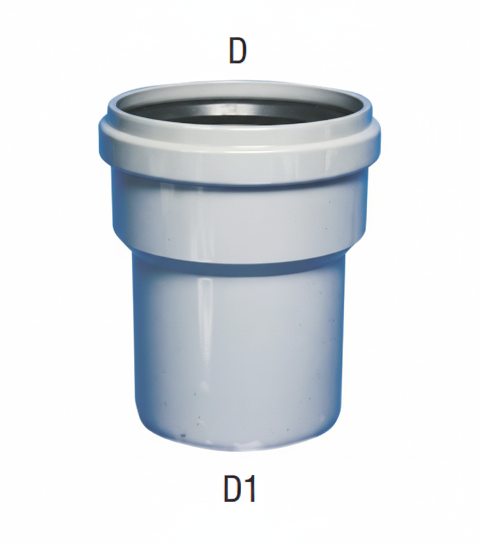 Raccordo idraulico BAMPI PVC PP DN 40 40 con identificativi D e D1
