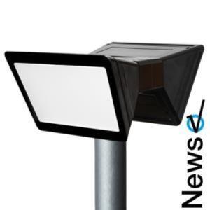 Testapalo golf 2 luci esterno policarbonato nero ral 9005 palo ø60  luce 100-1009200n