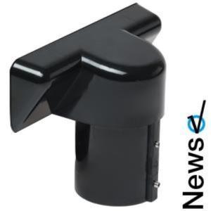 Testapalo golf 1 luce esterno policarbonato nero ral 9005 palo ø60  100-1009100n