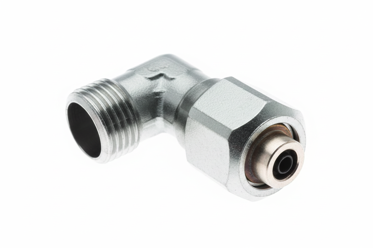 gomito filettato maschio 32x1 raccordo idraulico serie BL a stringere bampi