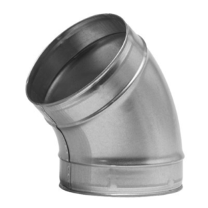 Curva stampata 90 gradi d200 mm acciaio zincato  csn90200