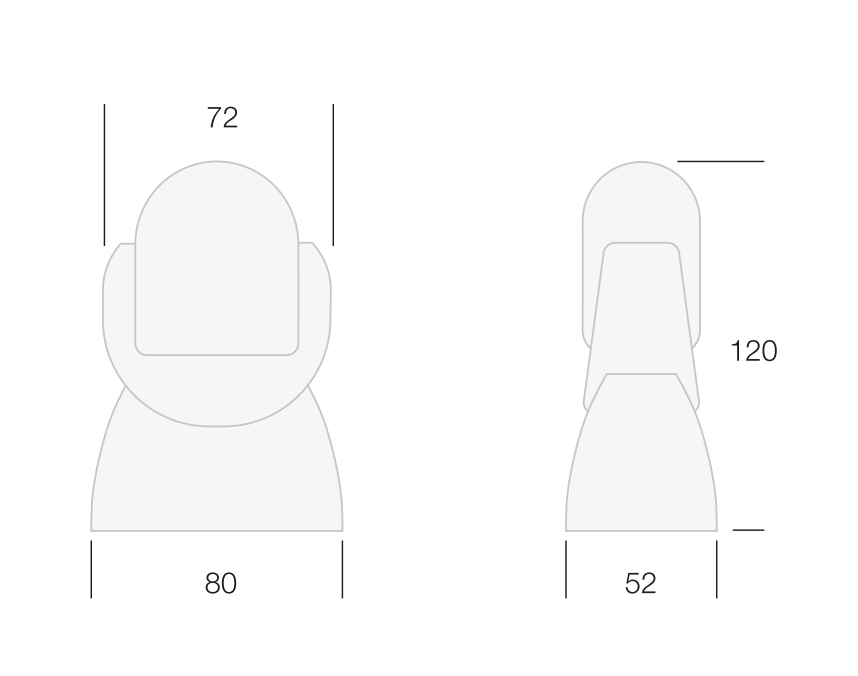 dimensioni sensore di movimento a infrarossi l'orologico 120x80x52 mm