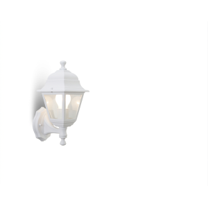 Applique e27 parete alluminio bianco ip43  nano 201 02