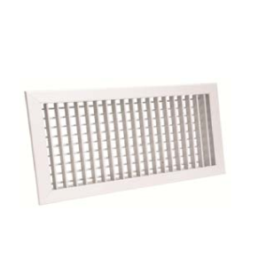 Bocchetta mandata doppio filare 300x150 alluminio ral 9010  bbmav300150