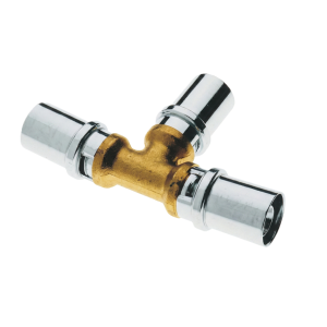 Raccordo a t intermedio 63x63x63 pex al pex serie mp profilo th  mp636363