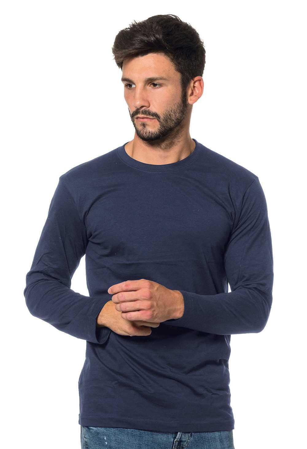 t shirt da lavoro manica lunga cotone blu navy logica gs2500 2 taglia xl
