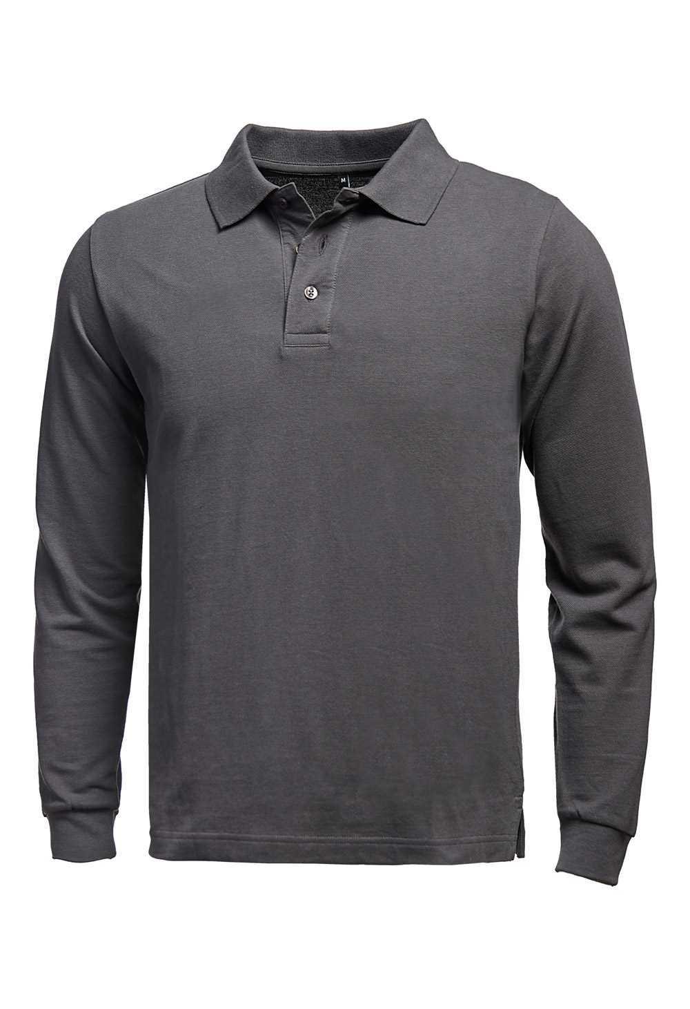 Polo lavoro manica lunga cotone grigio piombo RUDY2 XL