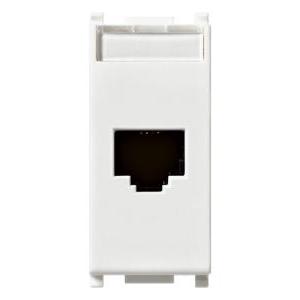 Presa rj45 cat6 utp non schermata t568a/b bianca  plana 14339.13