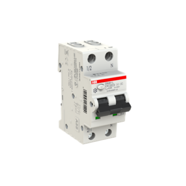 interruttore magnetotermico differenziale abb 1p n c16 30ma vista angolare destra interruttore magnetotermico differenziale abb 1p n c16 30ma vista angolare destra