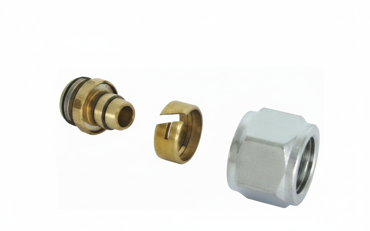 Kit raccordo per collettore impianto idraulico 16x2 BAMPI MSKITC16 componenti