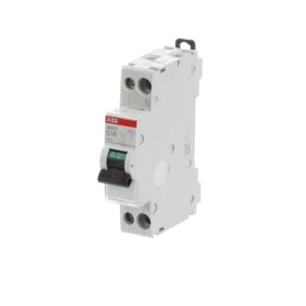 interruttore magnetotermico abb sn201c16 1p n 16a 6ka vista laterale destra interruttore magnetotermico abb sn201c16 1p n 16a 6ka vista laterale destra